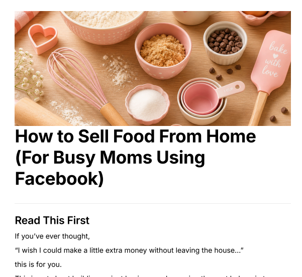 How To Earn Through Cooking On Facebook (For Moms With Free Time) - Digital Guide